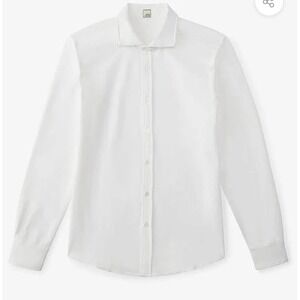 Swet Tailor Cotton Stretch Polished White Button Down Shirt XXL